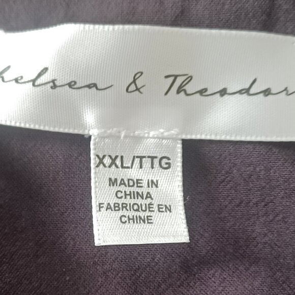 Chelsea & Theodore Tunic Top Women Size 2XL Black Bell Sleeve Peasant Festival - Picture 7 of 8